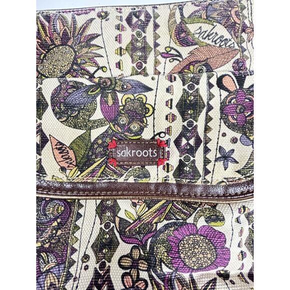 Sakroots by The Sak Crossbody Purse Bag Spirit Desert Owl Peace Canvas Jute - Picture 2 of 16